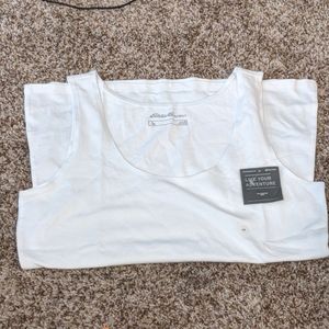 White thick strap tank top